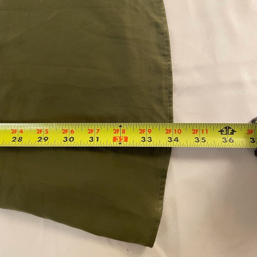 Venus Long Bell Sleeves Mini Dress Olive Green Size Medium - Picture 15 of 15